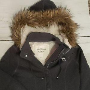 Small Gray Abercrombie Lined Jacket